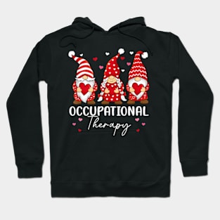 Occupational Therapy Valentines Day Gnomes Cool OT Therapist Hoodie